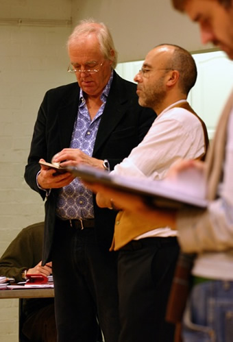 Patrick Wilde working with Sir Tim Rice